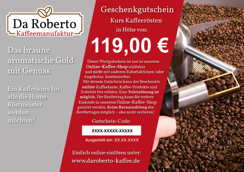 Da Roberto Online Gutschein Kaffeeroesten Produktbild