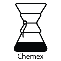 Kaffeezubereitung in der Chemex Kaffeekaraffe Da Roberto Kaffeemanufaktur in Hachenburg im Westerwald, Kaffeerösterei