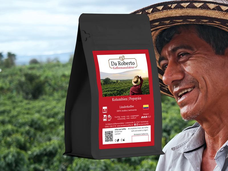 Daroberto Laenderkaffee Kolumbien Popayan Pocketzipp M Hintergrund